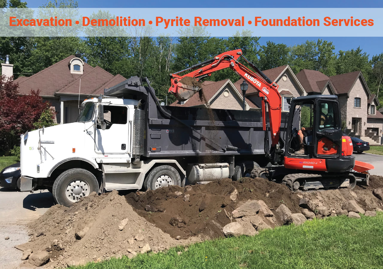 Fondasec Excavation - Montreal area Excavation, Demolition, Pyrite removal & Foundation services. | Fondasec.com