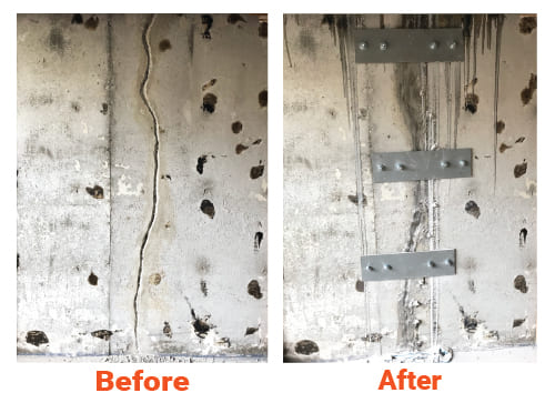 Fondasec Excavation | Montreal area - interior, exterior crack repair, seal cracks, polyurethanes, metal plates, metal rebar | Fondasec.com
